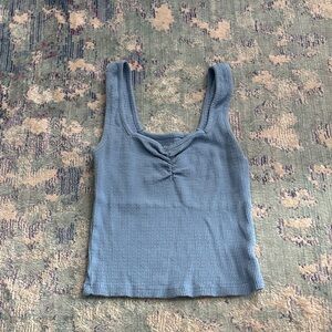 American Eagle Outfitters Blue Ribbed Tank Top